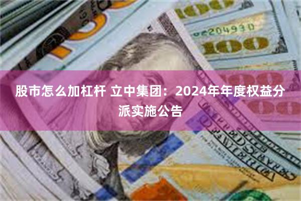 股市怎么加杠杆 立中集团：2024年年度权益分派实施公告