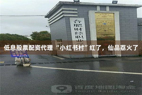 低息股票配资代理 “小红书村”红了，仙品荔火了