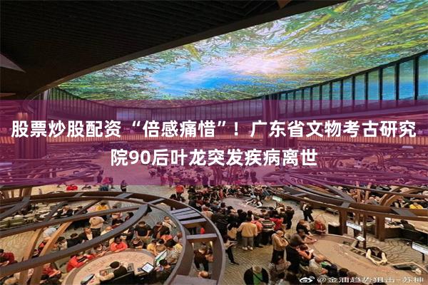 股票炒股配资 “倍感痛惜”!广东省文物考古研究院90后叶龙突发疾病离世