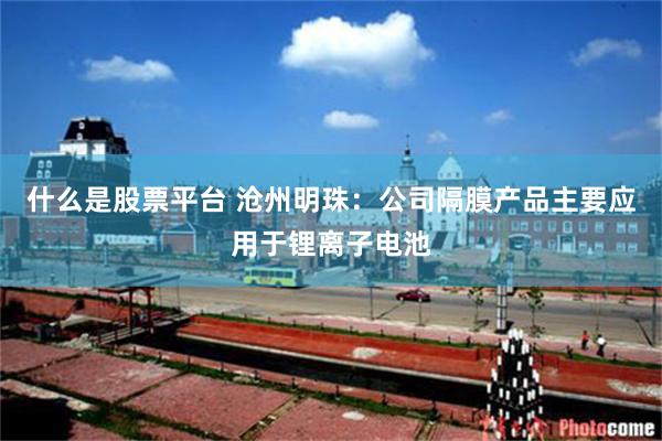 什么是股票平台 沧州明珠：公司隔膜产品主要应用于锂离子电池