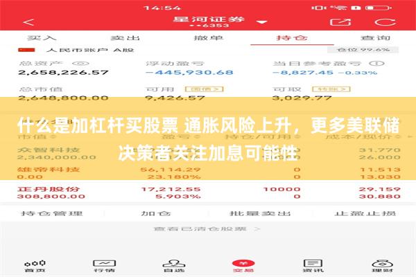 什么是加杠杆买股票 通胀风险上升，更多美联储决策者关注加息可能性