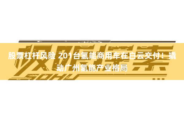 股票杠杆风险 201台氢能商用车在白云交付！撬动广州氢能产业格局
