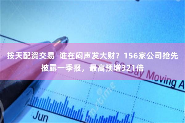 按天配资交易  谁在闷声发大财？156家公司抢先披露一季报，最高预增321倍