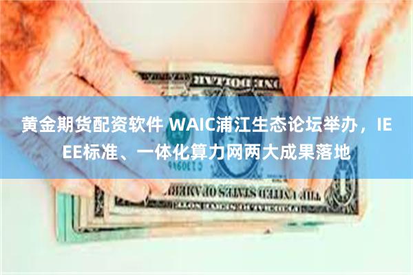 黄金期货配资软件 WAIC浦江生态论坛举办，IEEE标准、一体化算力网两大成果落地