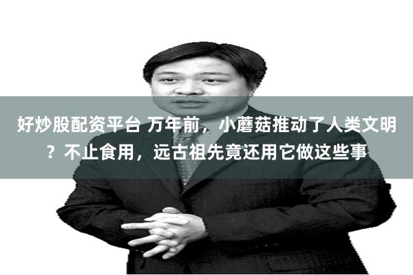 好炒股配资平台 万年前，小蘑菇推动了人类文明？不止食用，远古祖先竟还用它做这些事