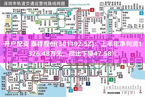 开户配资 泰祥股份(301192.SZ)：上半年净利润1326.48万元，同比下降47.58%