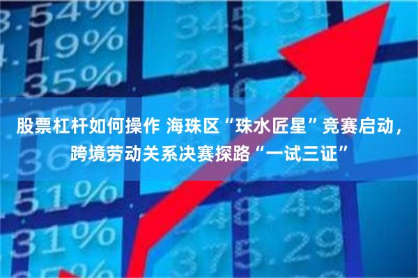 股票杠杆如何操作 海珠区“珠水匠星”竞赛启动，跨境劳动关系决赛探路“一试三证”